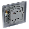BG Nexus Matt Black 20A 16AX 2 Way Double Light Switch NFB42 with 35mm Steel Back Box
