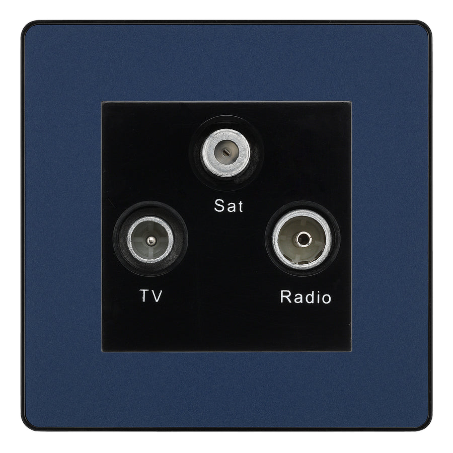 BG Evolve Matt Blue TV/FM/SAT Socket PCDDBTRIB