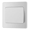 BG Evolve Brushed Steel 1 Gang 20A 16AX 2 Way Wide Rocker Light Switch PCDBS12WW with 25mm Steel Back Box
