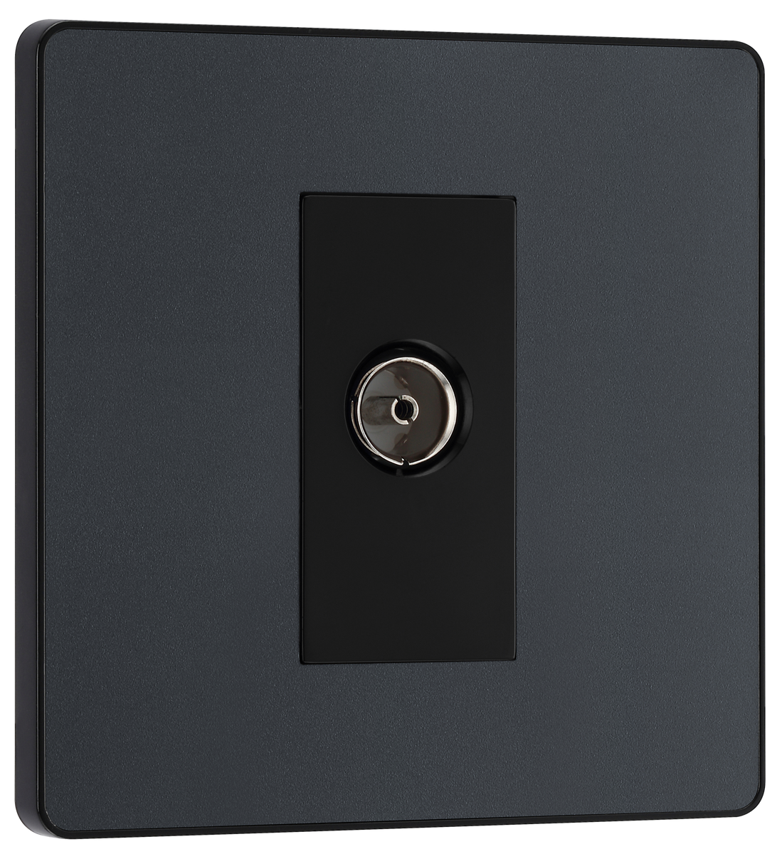 BG Evolve PCDMG60B Matt Grey Co-Axial Socket Outlet - Black Insert ...