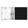 BG Screwless Matt Black 13A Switched Spur FFB50 with 25mm Steel Back Box