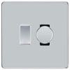 BG Nexus Polished Chrome Screwless 2 Gang Switch 1x Dual Mode LED Dimmer 1x Intermediate Switch