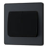 BG Evolve Matt Grey 2G Wide Rocker Light Switch PCDMG42WB with 35mm Steel Back Box