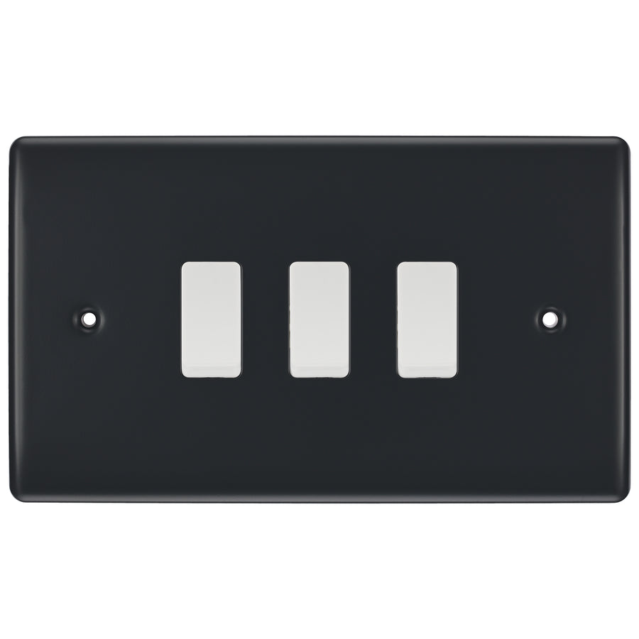 BG Part M 3 Gang Intermediate Light Switch Custom Grid Switch