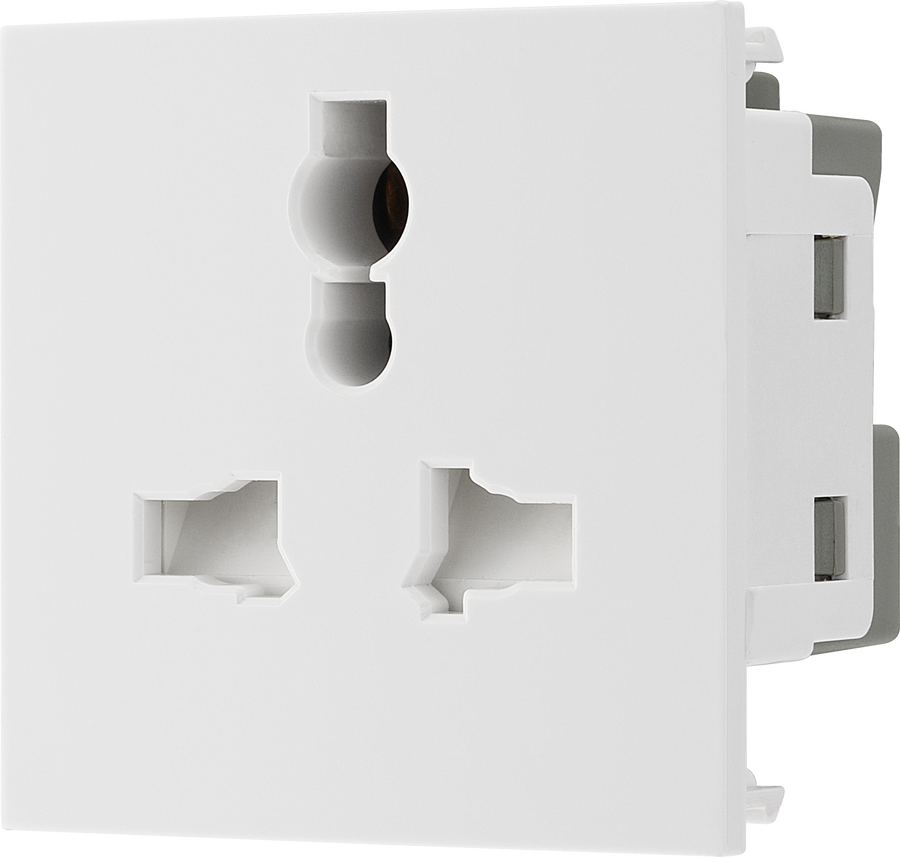 BG EMUNVW Euro Module Universal Unswitched Socket - White– The ...
