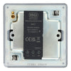 BG Screwless Matt Black 200W 2 Way Single Trailing Edge Dimmer Switch FFB81 with 35mm Steel Back Box