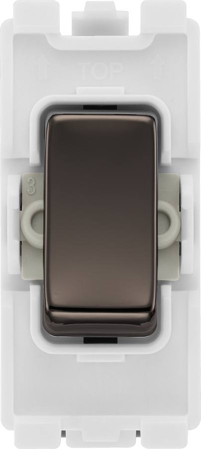 BG RBN12 Nexus Grid Black Nickel 20A 20AX 2 Way 1 Pole Switch Module