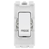 BG Evolve White RRFDPCDW 20A Double Pole Appliance Grid Switch Labelled Fridge