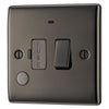 BG Nexus Black Nickel 13A Switched Spur with Neon & Flex Outlet NBN53 and 25mm Steel Back Box
