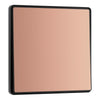 BG Evolve Polished Copper 2 Way Single Edge to Edge Rocker Switch PCDCP12EB with 35mm Steel Back Box