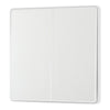 BG Evolve Pearlescent White 2 Gang 2-Way Edge to Edge Rocker Switch PCDCL42EW with 35mm Steel Back Box