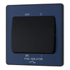 BG Evolve Matt Blue Fan Isolator Switch PCDDB15B with 35mm Steel Back Box