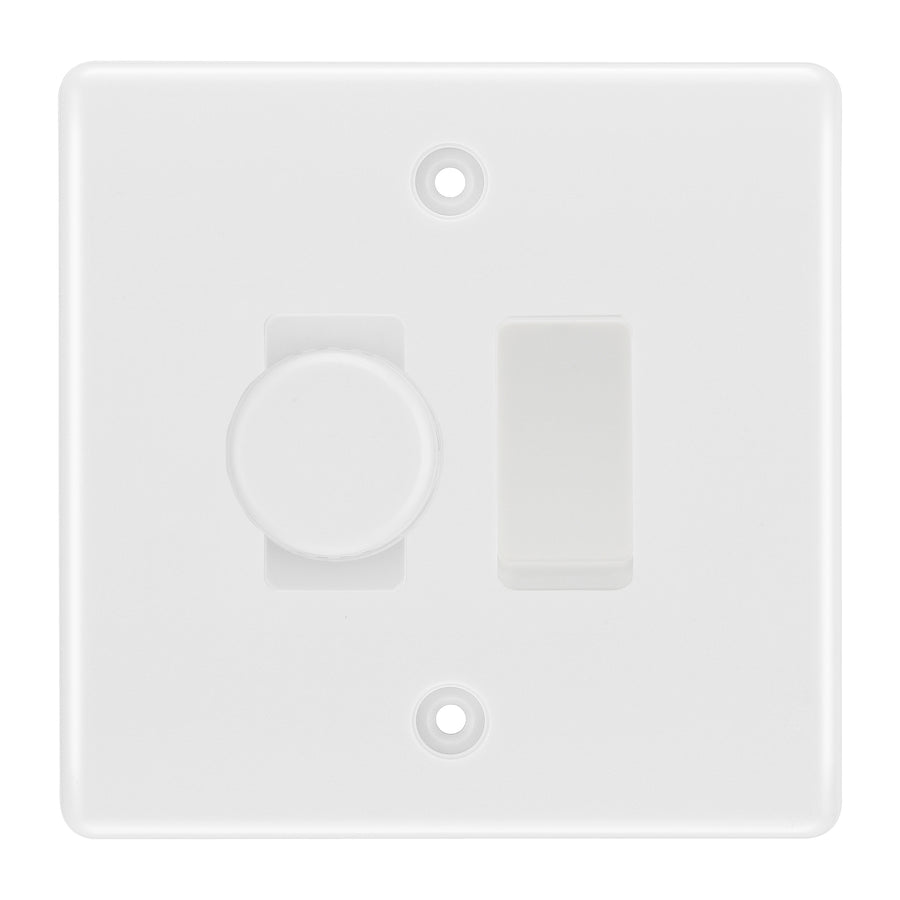 BG White Moulded 2G Switch 1x Trailing Edge LED Dimmer 1x Intermediate Switch