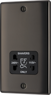  NBN20B Front - This dual voltage shaver socket from British General is suitable for use with 240V and 115V shavers and electric toothbrushes.