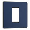 BG Evolve Matt Blue Single Secondary Telephone Socket, Screw Terminal - Black Insert