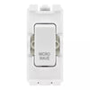 BG RRMWW White 20A DP Appliance Grid Switch Labelled Microwave