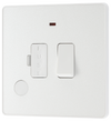 BG PCDCL52W Pearlescent White Evolve 13A Flex Outlet Neon Switched Fused Spur Unit - White Insert