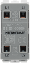 BG RFB13 Nexus Grid Matt Black 20AX Intermediate Switch Module