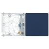 BG Evolve Matt Blue 1 Gang Single Blank Plate PCDDB94B with 25mm Steel Back Box