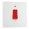 BG Evolve Pearlescent White 45A DP Single Plate + Neon PCDCL74W with 25mm Steel Back Box