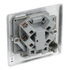 BG Nexus Brushed Steel 13A Unswitched Fused Connection Unit NBS54 with 35mm Steel Back Box