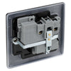 BG Nexus Matt Black 13A Single Switched Socket NFB21B with 25mm Steel Back Box