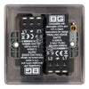 BG Nexus Black Nickel 200W 2 Way Trailing Edge Double Dimmer Switch NBN82 and 25mm Steel Back Box