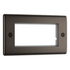 BG Black Nickel 4G Euro Plate with 45W USB A+C Charger Modules - White Insert