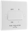 BG 815 Moulded Round Edge | White | 1 Gang 10AX 3 Pole Fan Isolator Switch
