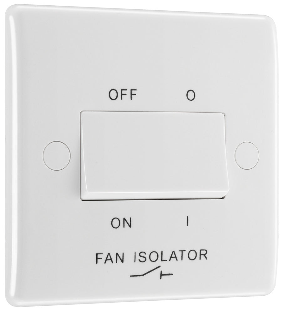 BG 815 Moulded Round Edge | White | 1 Gang 10AX 3 Pole Fan Isolator ...