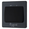 BG Evolve Matt Grey 10A Triple Pole Fan Isolator Switch PCDMG15B with 35mm Steel Back Box