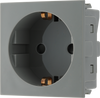 BG EMSCHSG Euro Module 16A Schuko Unswitched Socket - Grey