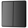 BG Evolve Black Chrome 2 Gang 2-Way 20A Edge to Edge Rocker Light Switch | PCDBC42EB