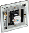 BG FBNRJ451 Nexus Screwless Flat-Plate Single RJ45 Data Outlet Black Nickel