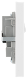 BG 926 Moulded Square Edge | White | 2 Gang 13A 1 Pole Neon Switched Socket