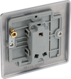 NBI12 Back - This brushed Iridium finish 20A 16AX single light switch from British General will operate one light in a room.