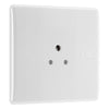 BG Electrical 2A Unswitched Round Pin Socket White & 50mm Pattress Back Box