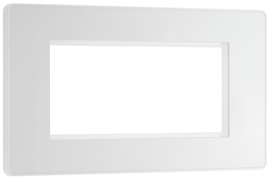 PCDCLEMS1W Front - The Euro Module range from British General combines plates and interchangeable modules so you can configure your own bespoke switches and sockets.