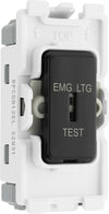 BG RPCDB12EL Evolve Grid Black 20A 20AX 2 Way 1 Pole EMG LTG TEST Secret Key Switch Module