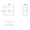 BG MC512 Metal Clad 20A 16AX 2 Way Single Light Switch