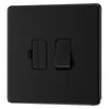 BG Screwless Matt Black 13A Switched Spur FFB50 with 25mm Steel Back Box