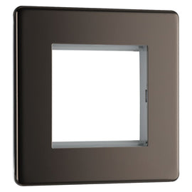 BG Black Nickel 45W USB Wall Socket Euro Module USB-A & C - Black Insert