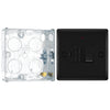 BG Nexus Matt Black 13A Neon Switched Fused Spur Unit NFB52 with 25mm Steel Back Box