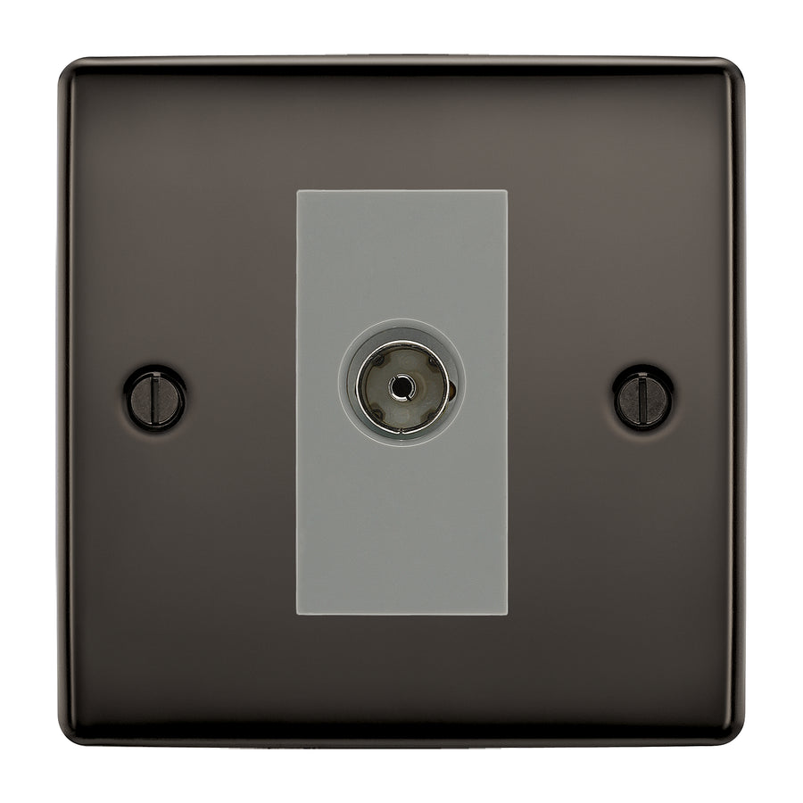 BG Nexus Metal Black Nickel Co-axial Socket NBN60G