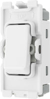 BG RPCDW12 Evolve Grid White 20A 20AX 2 Way 1 Pole Switch Module