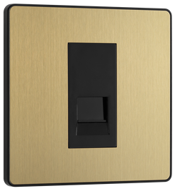 BG Evolve PCDSBBTM1B Satin Brass 1 Gang Master-Black Insert