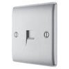 BG Nexus Brushed Steel 1 Gang Slave Telephone Socket with Surface Pattress Back Box