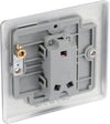 BG NBS12 Nexus Metal Brushed Steel 1 Gang 10A 10AX 2 Way Plate Switch