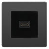 BG Evolve Black Chrome PCDBCHDMI1B 1 Gang Single HDMI Socket
