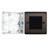 BG Nexus Black Nickel 2A Unswitched Round Pin Socket and 25mm Steel Back Box